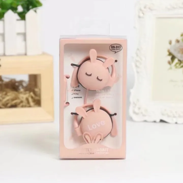 TTANK Cute Student Earphone Cartoon Cute Rabbit Wired Headset Headphone - Image 3