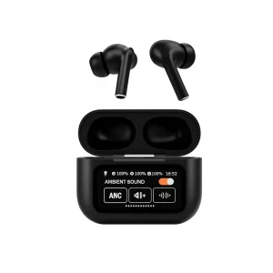 Black A9 Pro Wireless Bluetooth Headphones Original Earphone ANC Noise Reduction Headset LED Touch Screen Earbuds