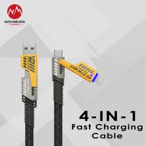 4-in-1 Fast Charging Cable Type-C/Lightning