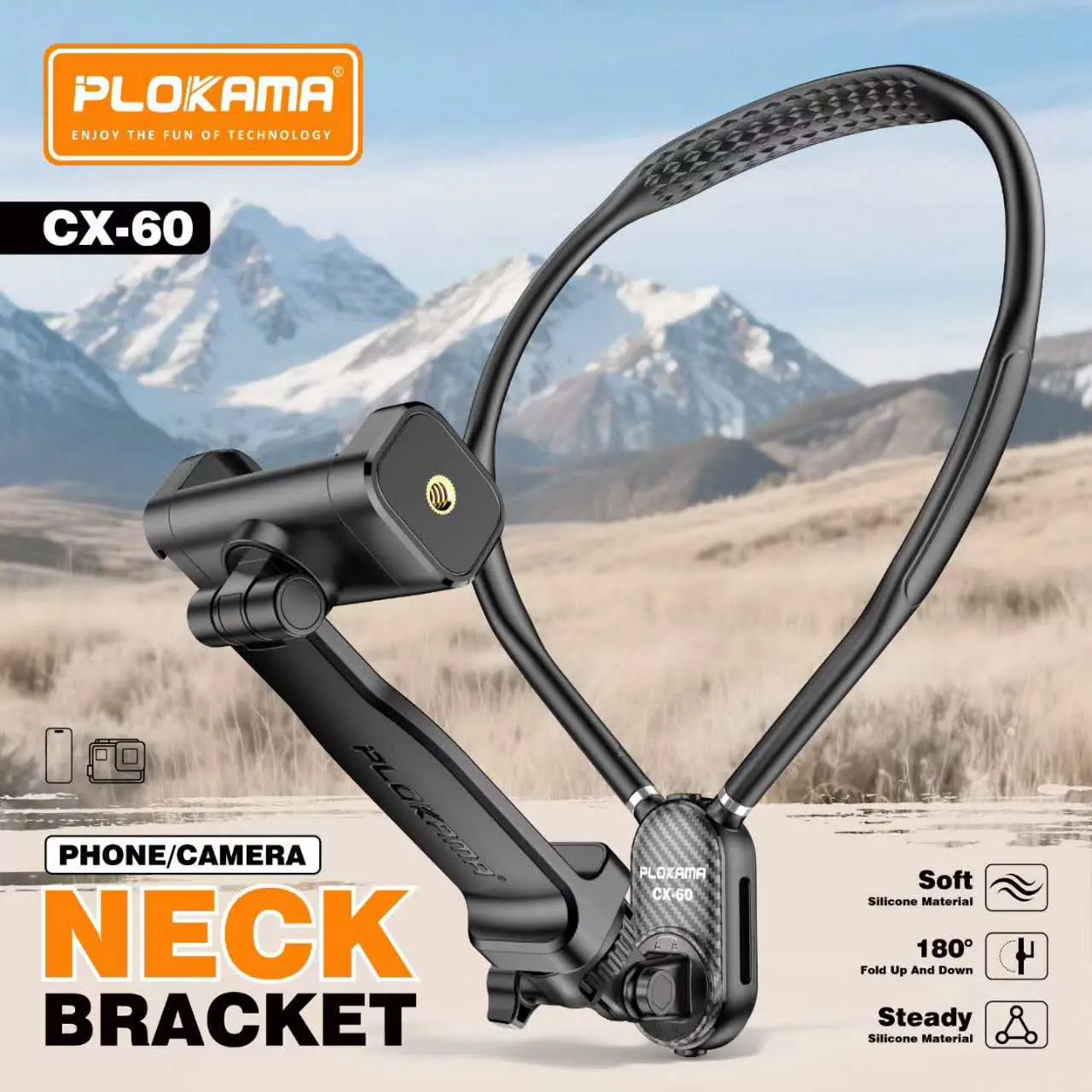 PLOKAMA CX-60 Neck Bracket for Sports Camera and Smartphone - Image 3