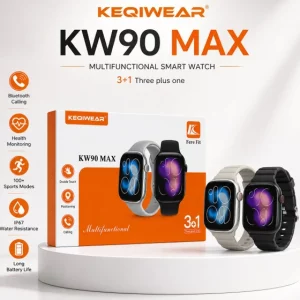 Keqiwear KW90 Max Multifunctional Smart Watch Featuring Bluetooth Calling and Health 3 in 1