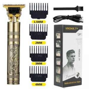 Vintage T9 Hair Clipper Professional Electric Hair Trimmer Barber Shaver Trimmer Beard Men- Type "C" Cable