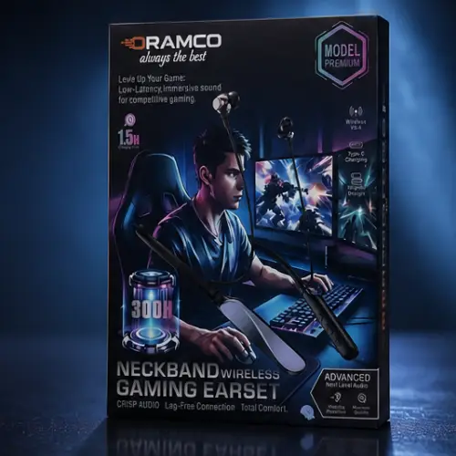 ORAMCO Premium Wireless Gaming Neckband (Bluetooth 5.4) - Image 2