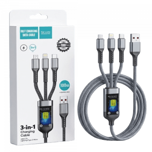 MDC-6C 3 in 1 USB Charger Cable 100W Fast Charging