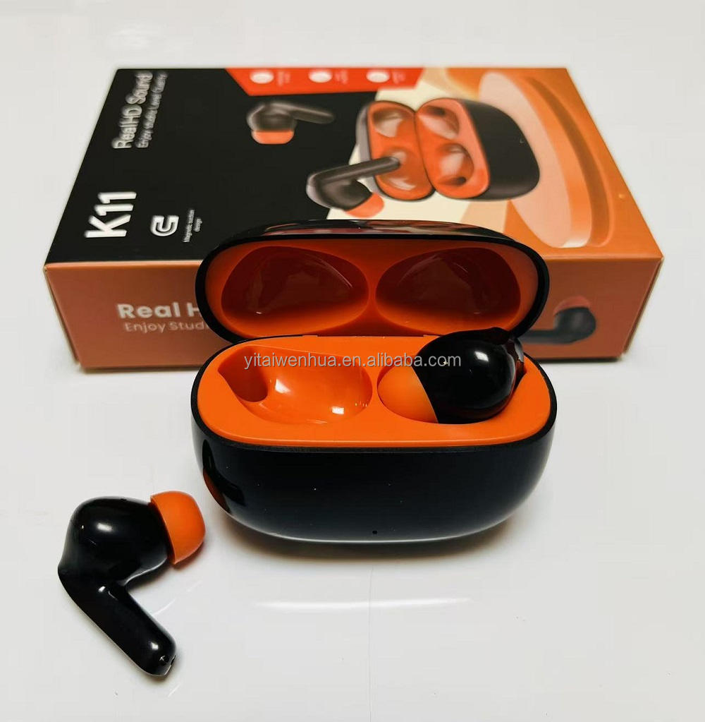 K11 TWS Earphones Noise Cancelling In-Ear Gaming Headphones with Excellent Audio Quality Waterproof Wireless Earbuds