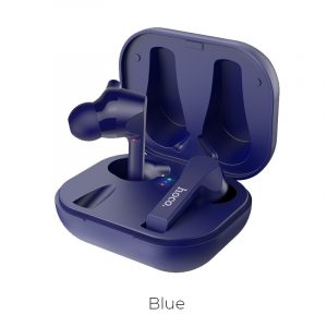 Hoco IXT-18 True Wireless Stereo (TWS) headset featuring a compact, rounded charging case