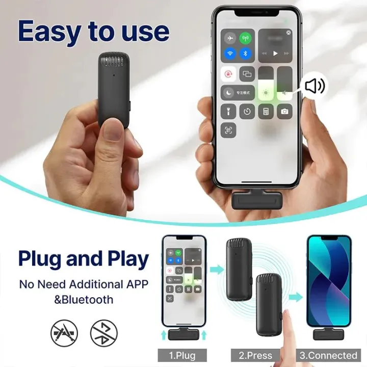 Ulanzi J12 Dual Wireless Microphone For iPhone With Charging Case - Image 5
