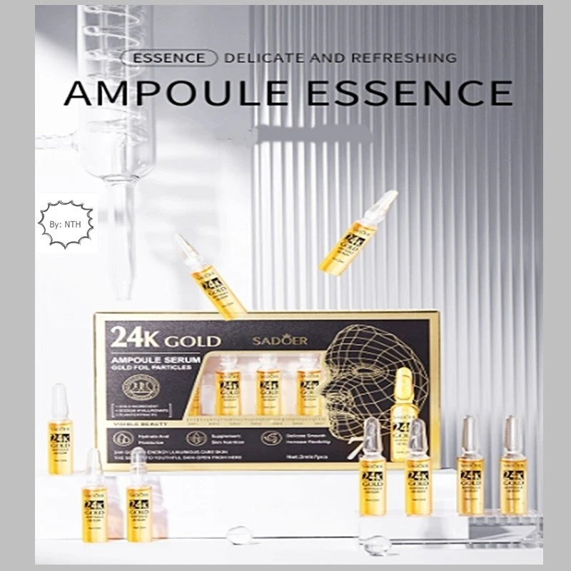 Sadoer Repair Tender Skin 24k Gold Ampoule Face Serum 7Pcs - Image 5