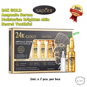 Sadoer Repair Tender Skin 24k Gold Ampoule Face Serum 7Pcs